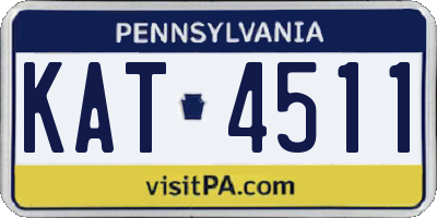 PA license plate KAT4511
