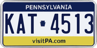 PA license plate KAT4513