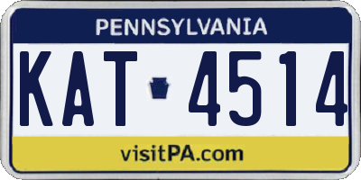 PA license plate KAT4514
