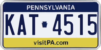 PA license plate KAT4515