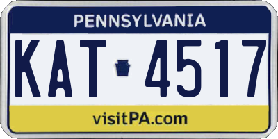 PA license plate KAT4517
