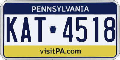 PA license plate KAT4518
