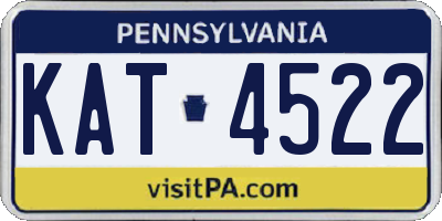 PA license plate KAT4522