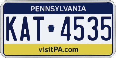 PA license plate KAT4535