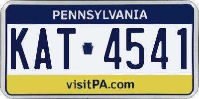 PA license plate KAT4541