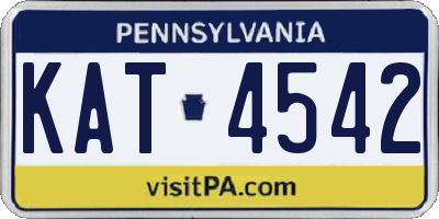PA license plate KAT4542