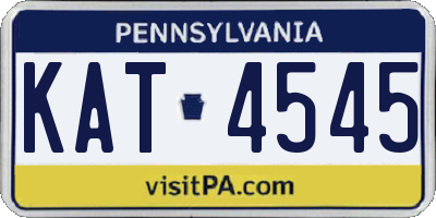 PA license plate KAT4545