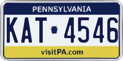 PA license plate KAT4546