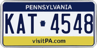 PA license plate KAT4548