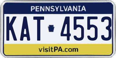 PA license plate KAT4553