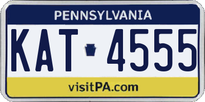 PA license plate KAT4555