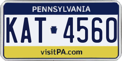 PA license plate KAT4560