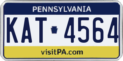 PA license plate KAT4564