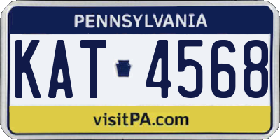 PA license plate KAT4568