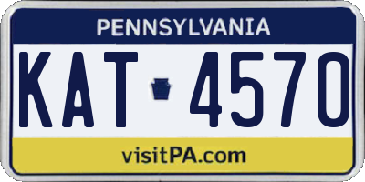 PA license plate KAT4570