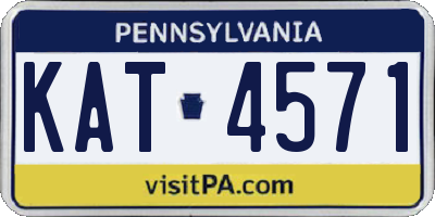 PA license plate KAT4571