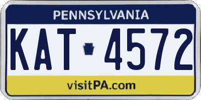 PA license plate KAT4572