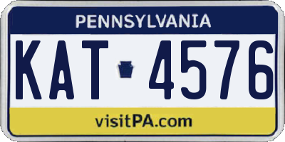 PA license plate KAT4576
