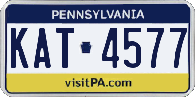 PA license plate KAT4577