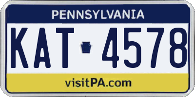 PA license plate KAT4578