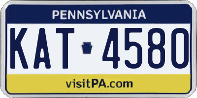 PA license plate KAT4580
