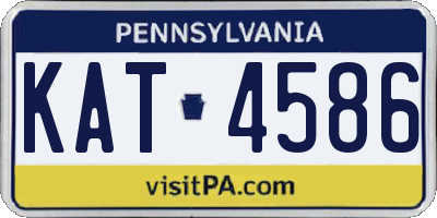 PA license plate KAT4586