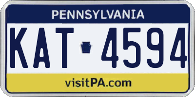 PA license plate KAT4594