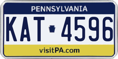 PA license plate KAT4596