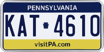 PA license plate KAT4610
