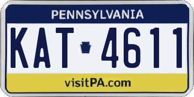 PA license plate KAT4611
