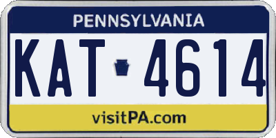 PA license plate KAT4614