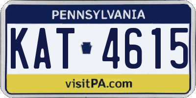 PA license plate KAT4615