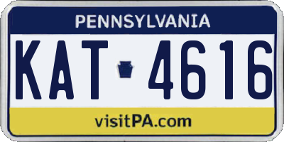 PA license plate KAT4616