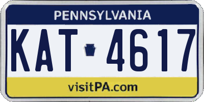PA license plate KAT4617