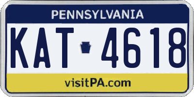 PA license plate KAT4618