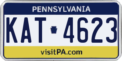 PA license plate KAT4623