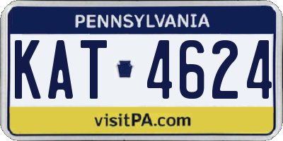 PA license plate KAT4624