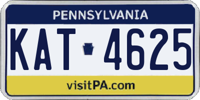PA license plate KAT4625