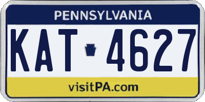 PA license plate KAT4627