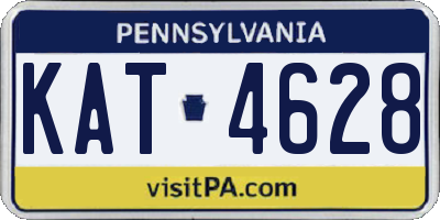 PA license plate KAT4628