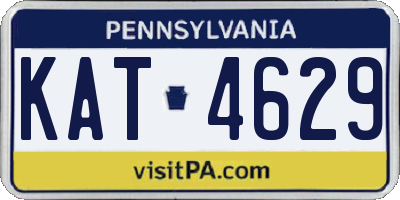 PA license plate KAT4629
