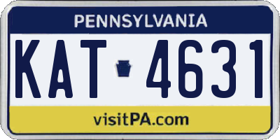PA license plate KAT4631