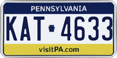 PA license plate KAT4633