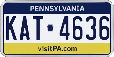 PA license plate KAT4636