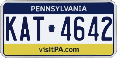PA license plate KAT4642