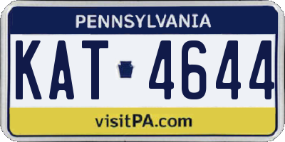 PA license plate KAT4644