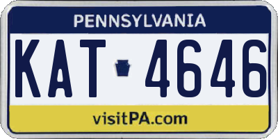 PA license plate KAT4646