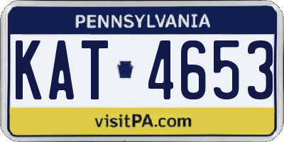 PA license plate KAT4653