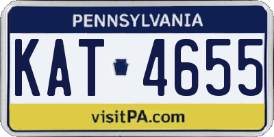 PA license plate KAT4655