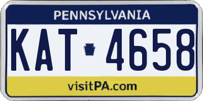 PA license plate KAT4658